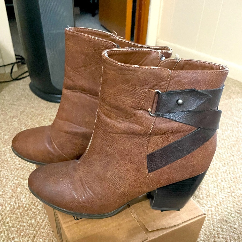 Brown Booties Size 8
